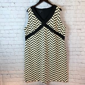 Metaphor chevron-print empire waist dress
